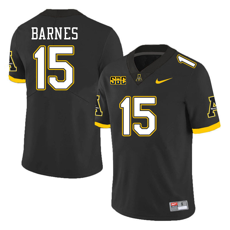 Appalachian State Mountaineers #15 Jaden Barnes College Football Jerseys Stitched-Black Appalachian State Mountaineers #15 Jaden Barnes College Football Jerseys Stitched-Black